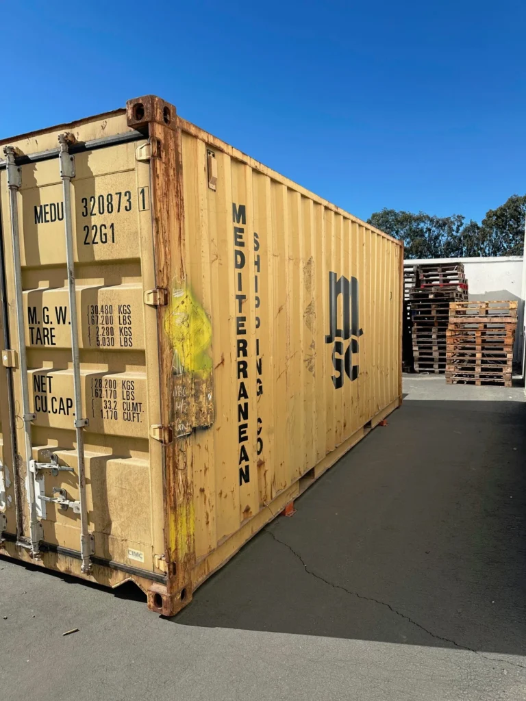20ft Conex Shipping & Storage Container – Yellow/Gold