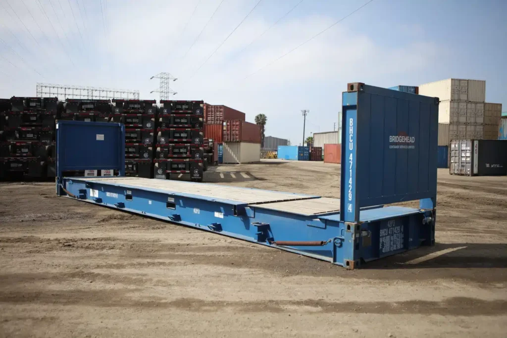 40-Foot Flat Rack Shipping Container – Cargo-Worthy