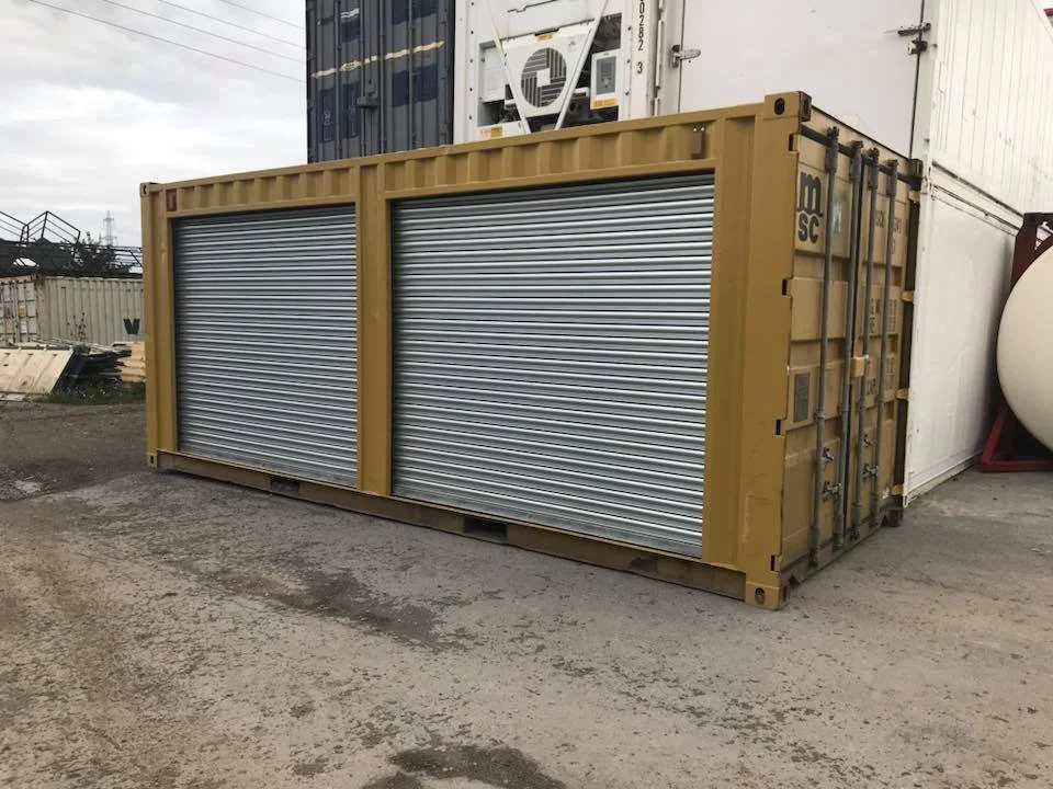 Yellow 20ft Container – Dual Side Roll-Up Doors - Image 5