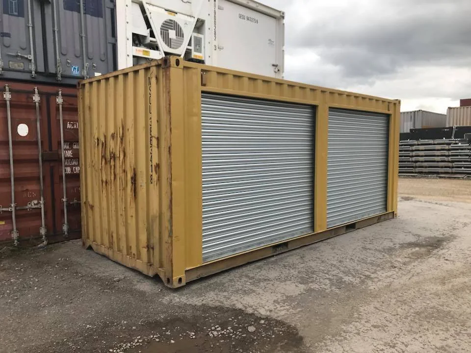 Yellow 20ft Container – Dual Side Roll-Up Doors - Image 4